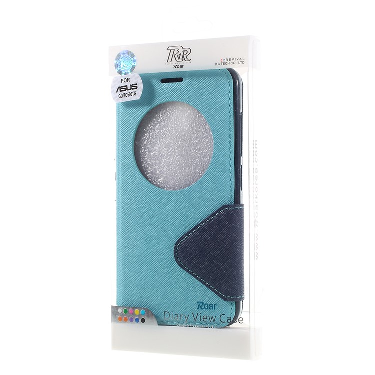 ROAR KOREA Diary View Window Leather Case for Asus Zenfone Go ZC500TG - Baby Blue-9