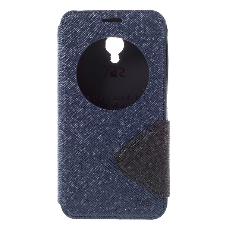ROAR KOREA Diary View Window Leather Case for Asus Zenfone Go ZC500TG - Dark Blue-3