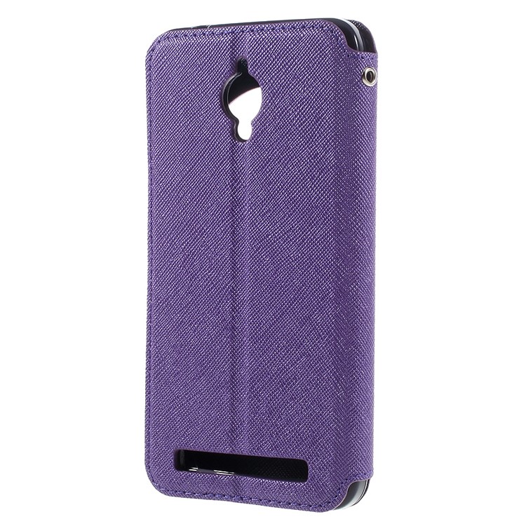 ROAR Diary View Window Leather Case for Asus Zenfone Go ZC500TG - Purple-2