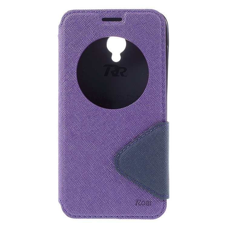 ROAR Diary View Window Leather Case for Asus Zenfone Go ZC500TG - Purple-3