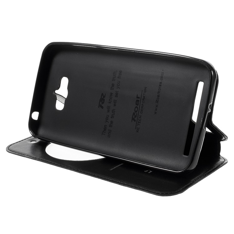 ROAR KOREA Noble Leather View Cover for Asus Zenfone Max ZC550KL - Black-4