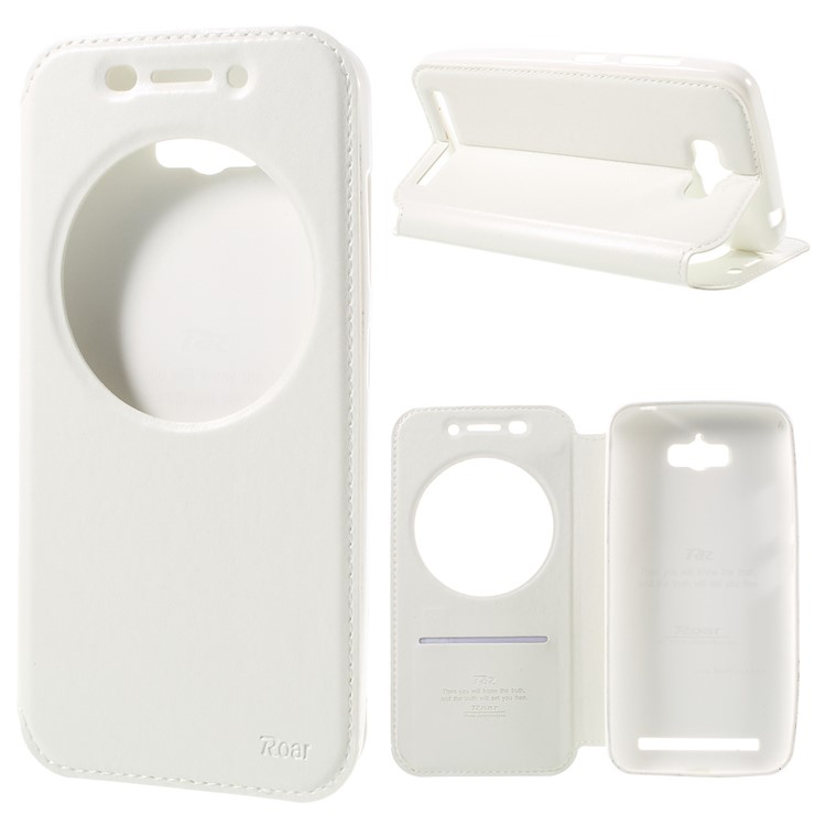 ROAR KOREA Noble Leather View Case for Asus Zenfone Max ZC550KL - White-1