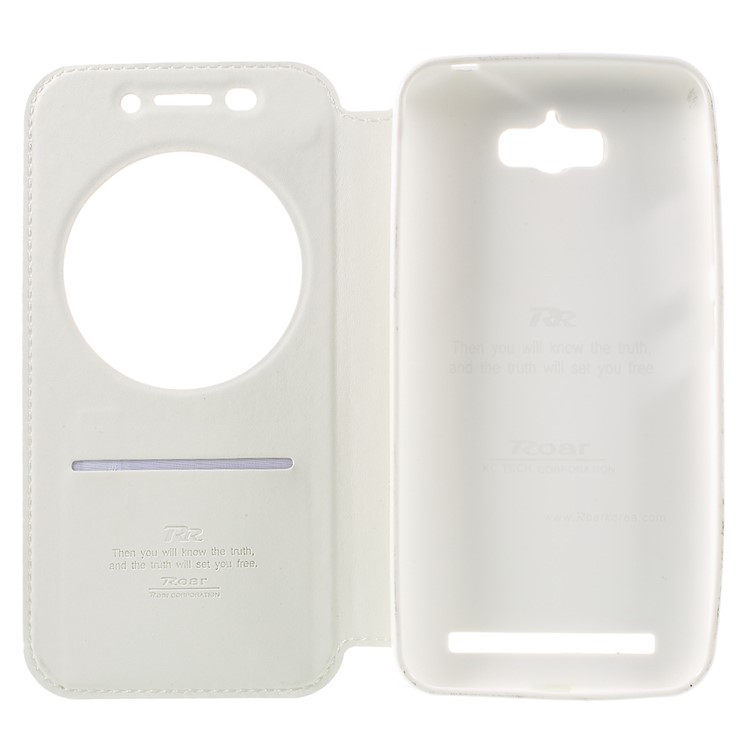 ROAR KOREA Noble Leather View Case for Asus Zenfone Max ZC550KL - White-6