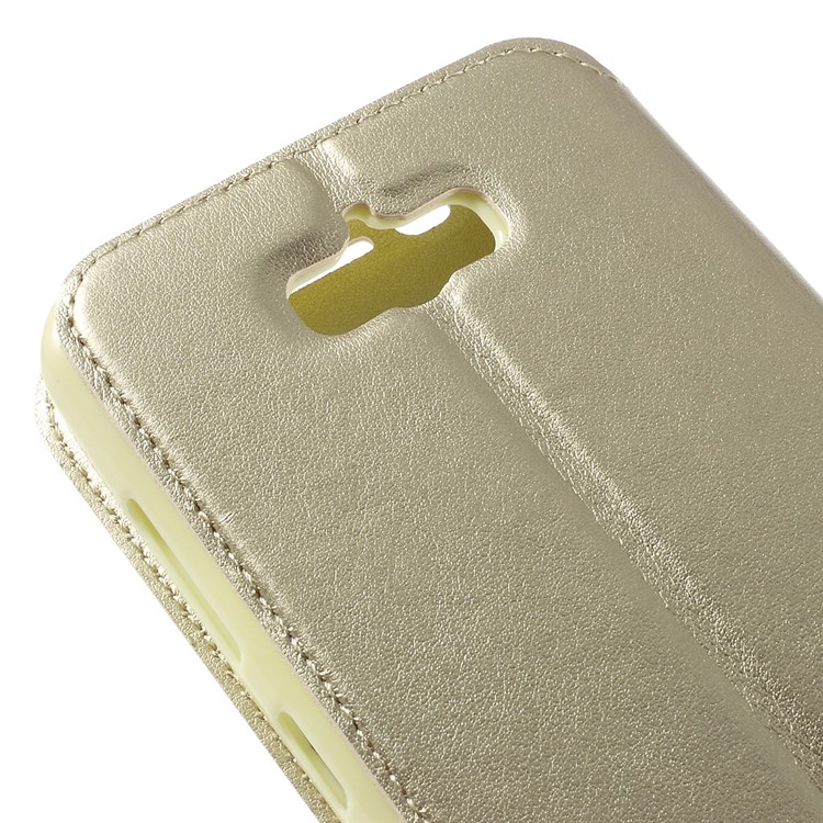 ROAR KOREA Leather Window Stand Case for Asus Zenfone Max ZC550KL - Champagne-8