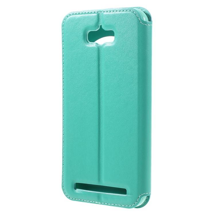 ROAR KOREA Leather View Cover Card Holder for Asus Zenfone Max ZC550KL - Cyan-2