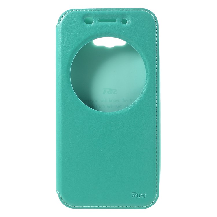 ROAR KOREA Leather View Cover Card Holder for Asus Zenfone Max ZC550KL - Cyan-3