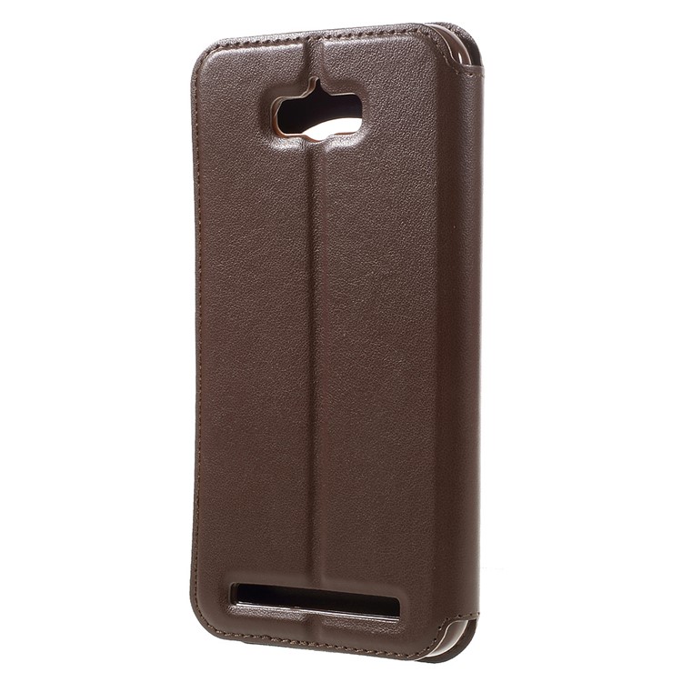 ROAR KOREA Noble Leather View Case Cover for Asus Zenfone Max ZC550KL - Brown-2