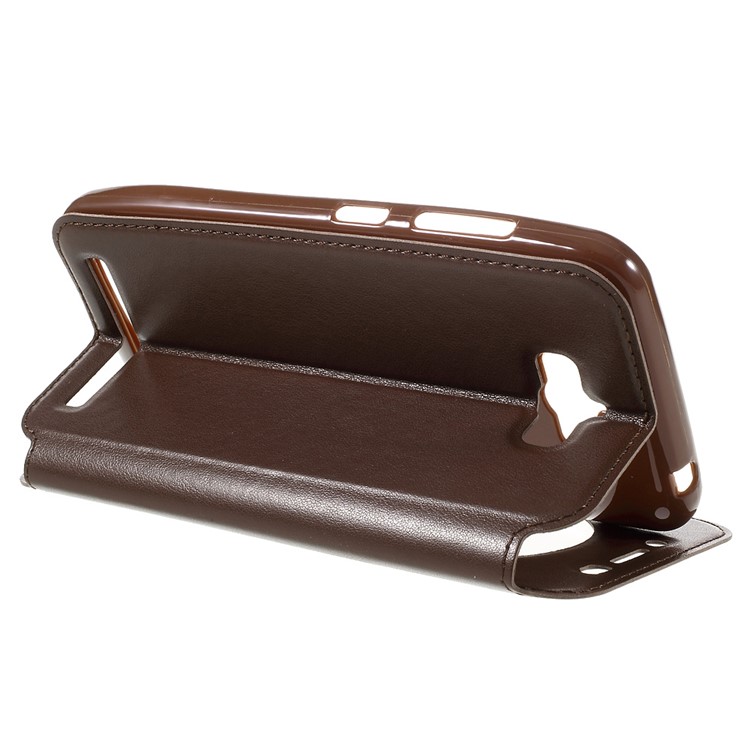 ROAR KOREA Noble Leather View Case Cover for Asus Zenfone Max ZC550KL - Brown-5