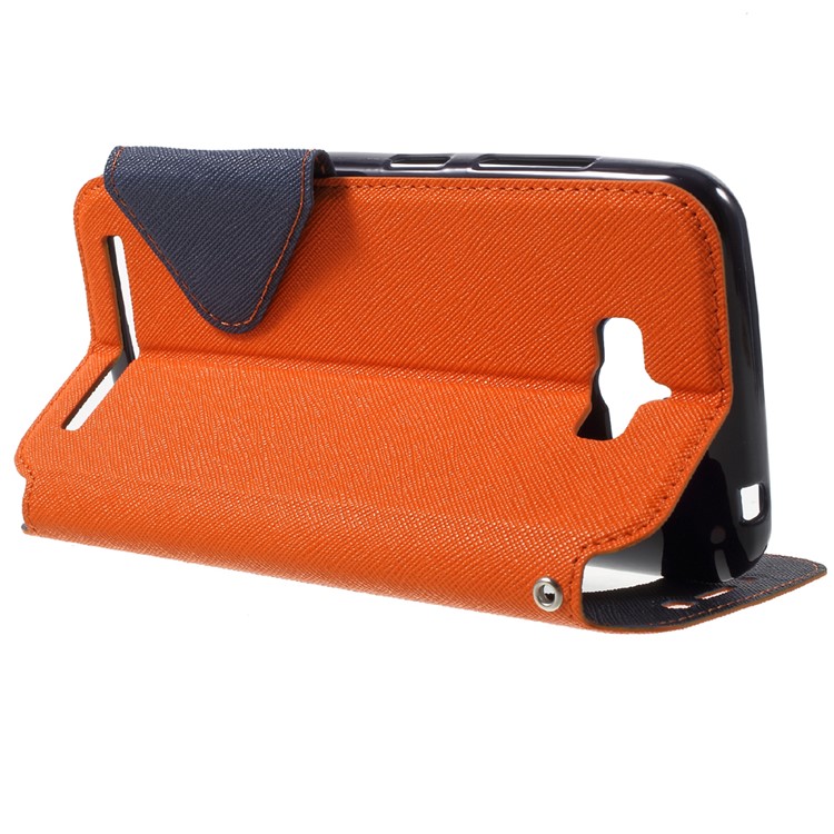 ROAR Diary View Window Leather Case for Asus Zenfone Max ZC550KL - Orange-3