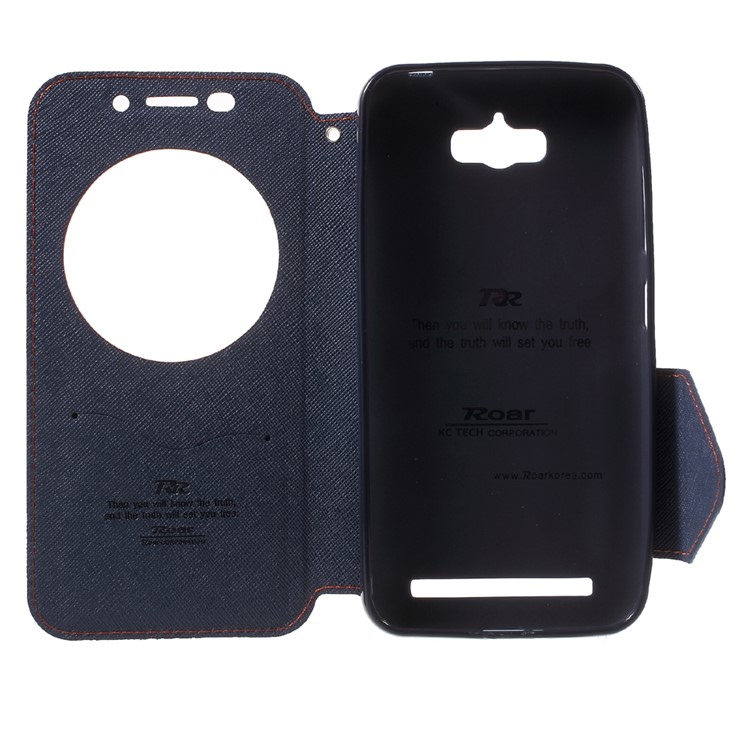 ROAR Diary View Window Leather Case for Asus Zenfone Max ZC550KL - Orange-4