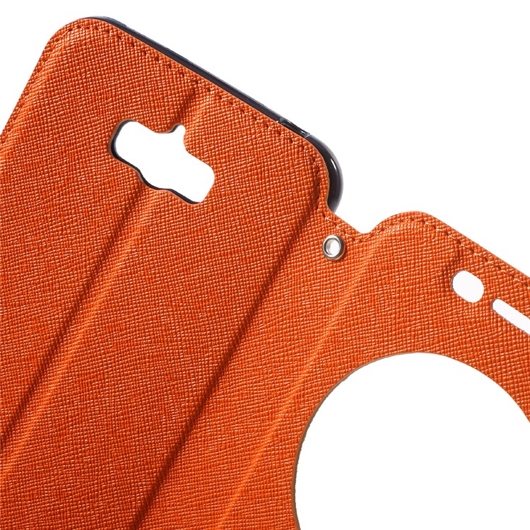 ROAR Diary View Window Leather Case for Asus Zenfone Max ZC550KL - Orange-5