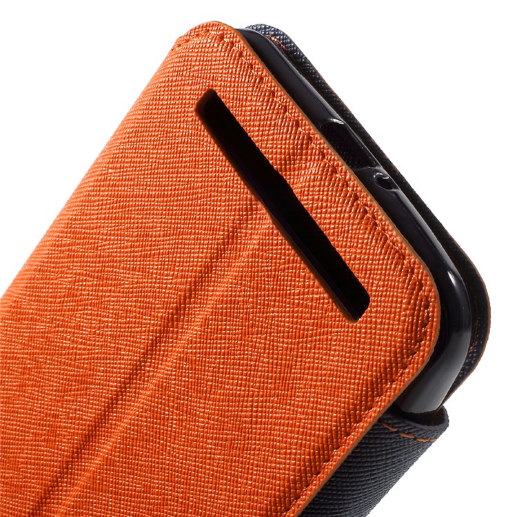 ROAR Diary View Window Leather Case for Asus Zenfone Max ZC550KL - Orange-7