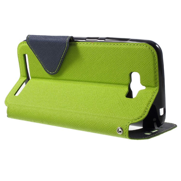 ROAR KOREA Diary View Leather Phone Case for Asus Zenfone Max ZC550KL - Green-3