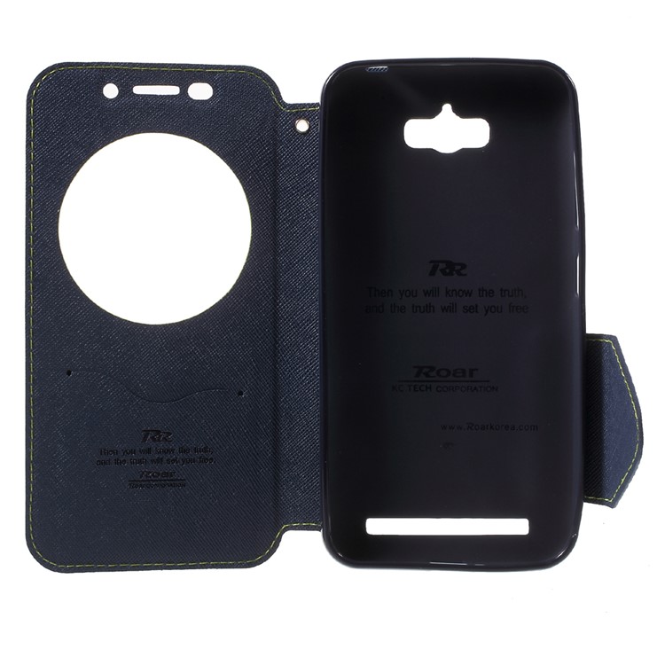 ROAR KOREA Diary View Leather Phone Case for Asus Zenfone Max ZC550KL - Green-4