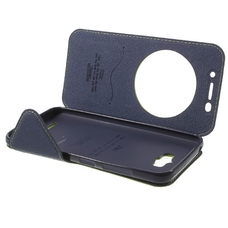 ROAR KOREA Diary View Leather Phone Case for Asus Zenfone Max ZC550KL - Green-7