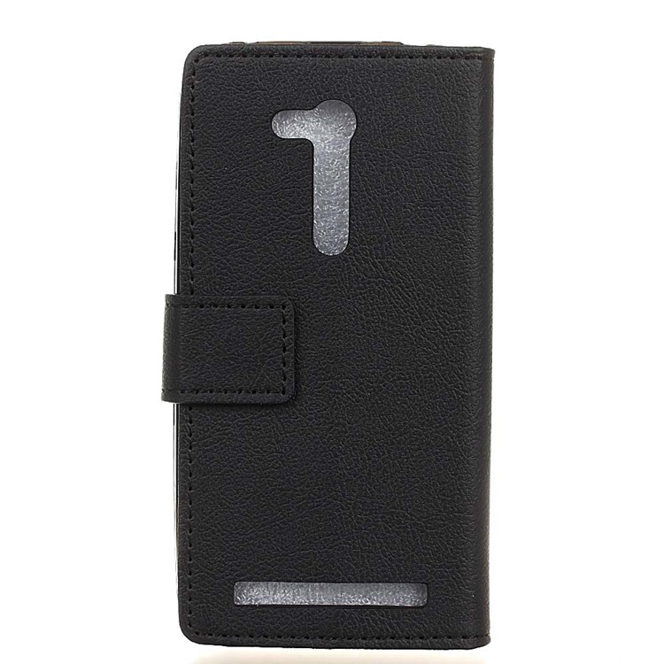 Wallet Stand Leather Flip Case for Asus Zenfone Go (ZB452KG) - Black-2
