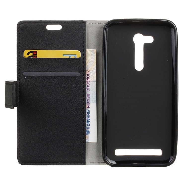Wallet Stand Leather Flip Case for Asus Zenfone Go (ZB452KG) - Black-3