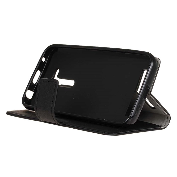 Wallet Stand Leather Flip Case for Asus Zenfone Go (ZB452KG) - Black-4