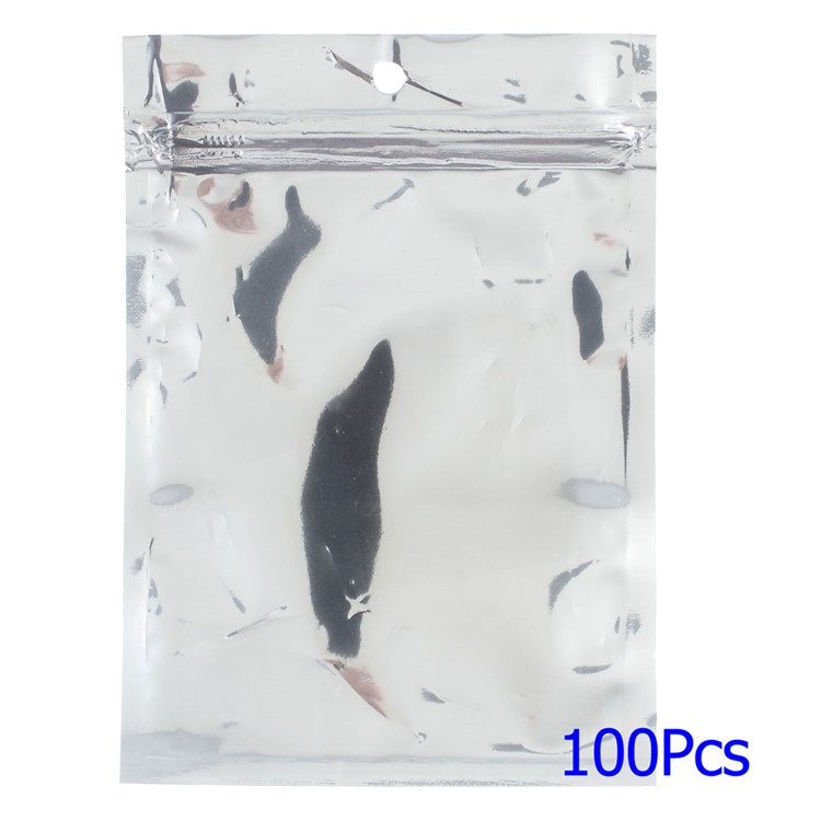 100Pcs/Lot Ziplock Silver Color Package Bag for iPad mini 4 3 2 Cases Covers, Size: 24 x 16.5cm-1