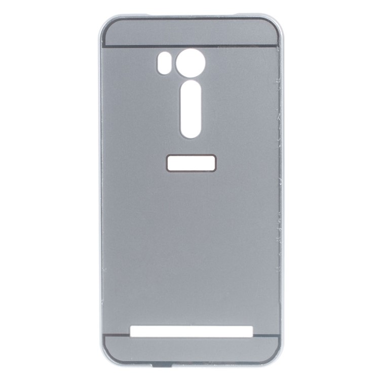 Slide-on Metal Bumper Plastic Back Cover for Asus Zenfone Go TV ZB551KL - Silver-1