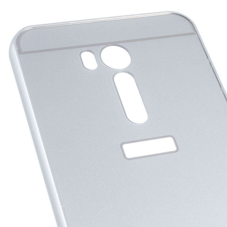 Slide-on Metal Bumper Plastic Back Cover for Asus Zenfone Go TV ZB551KL - Silver-2