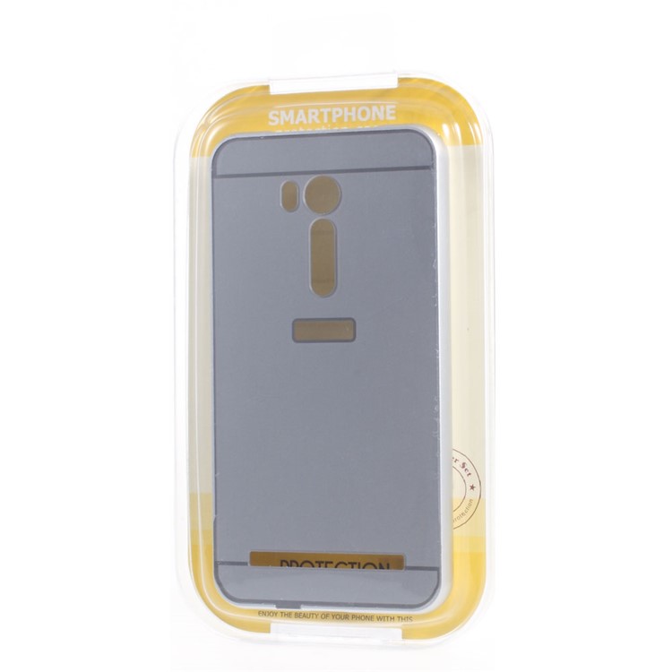 Slide-on Metal Bumper Plastic Back Cover for Asus Zenfone Go TV ZB551KL - Silver-5