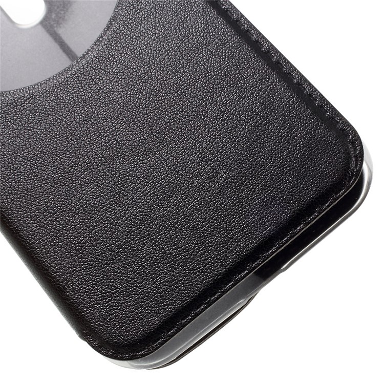 Hollow View Window Leather Stand Case for Asus Zenfone Go ZB452KG - Black-4