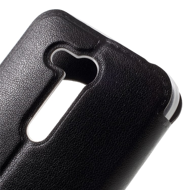 Hollow View Window Leather Stand Case for Asus Zenfone Go ZB452KG - Black-5