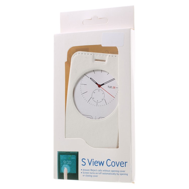 Hollow View Window Leather Stand Cover for Asus Zenfone Go ZB452KG - White-9
