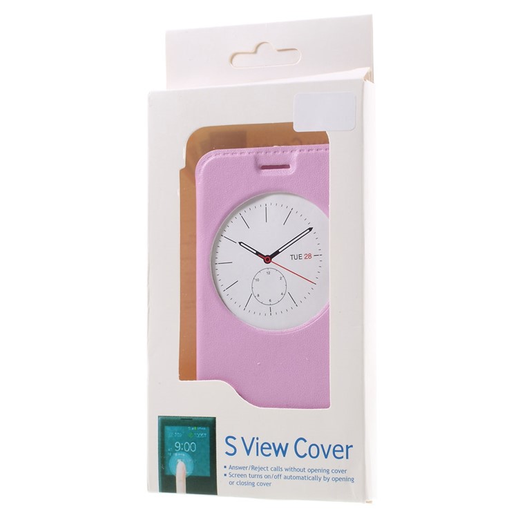 Hollow View Window Leather Stand Flip Case for Asus Zenfone Go ZB452KG - Pink-9