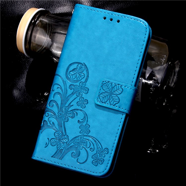 Imprinted Dual-sided Magnetic Wallet Leather Flip Case for Asus Zenfone 2 Laser ZE500KG ZE500KL 5.0-inch - Blue-12