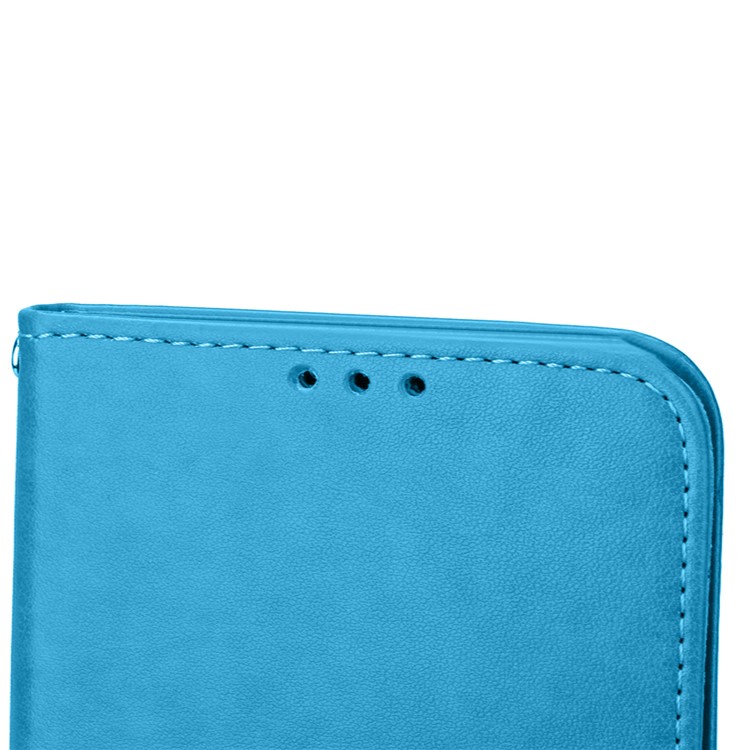 Imprinted Dual-sided Magnetic Wallet Leather Flip Case for Asus Zenfone 2 Laser ZE500KG ZE500KL 5.0-inch - Blue-8