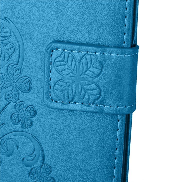 Imprinted Dual-sided Magnetic Wallet Leather Flip Case for Asus Zenfone 2 Laser ZE500KG ZE500KL 5.0-inch - Blue-9