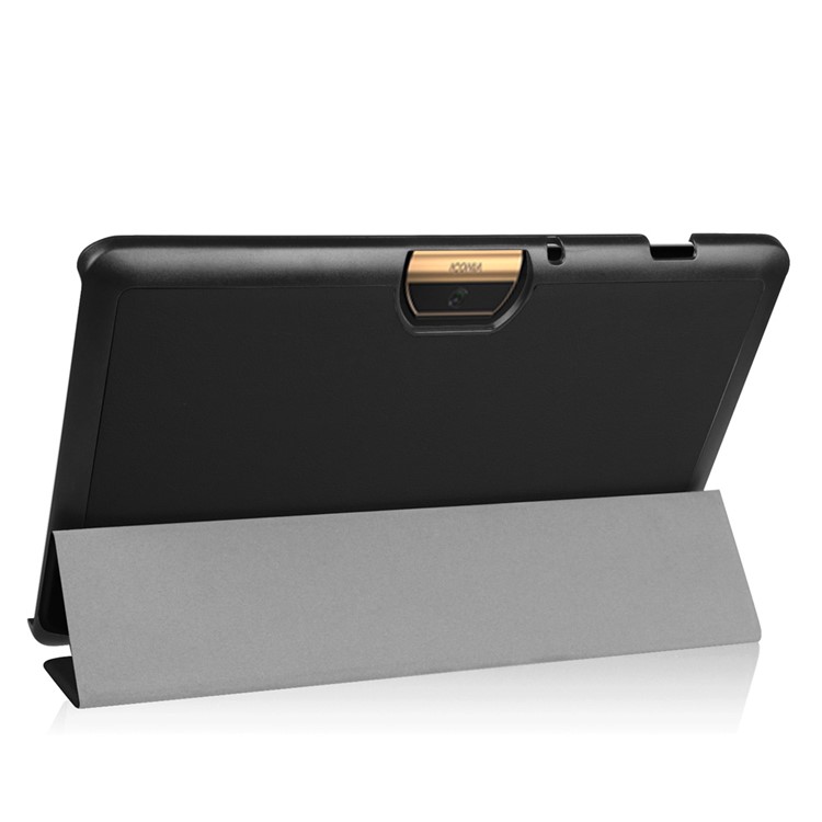 Tri-fold Stand Leather Case for Acer Iconia Tab 10 A3-A40 - Black-3