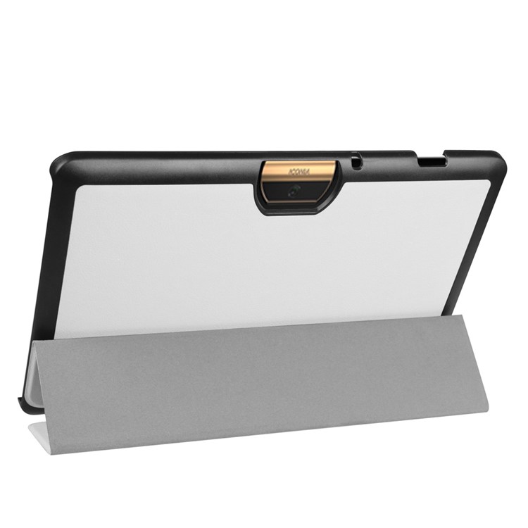 Tri-fold Stand Leather Cover for Acer Iconia Tab 10 A3-A40 - White-3