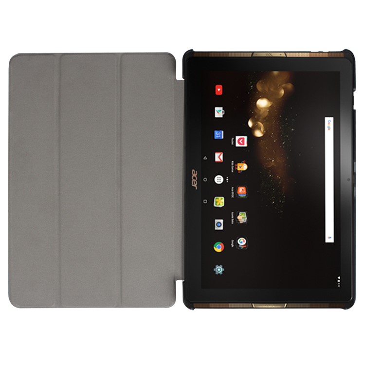 Tri-fold Stand Leather Cover for Acer Iconia Tab 10 A3-A40 - White-7
