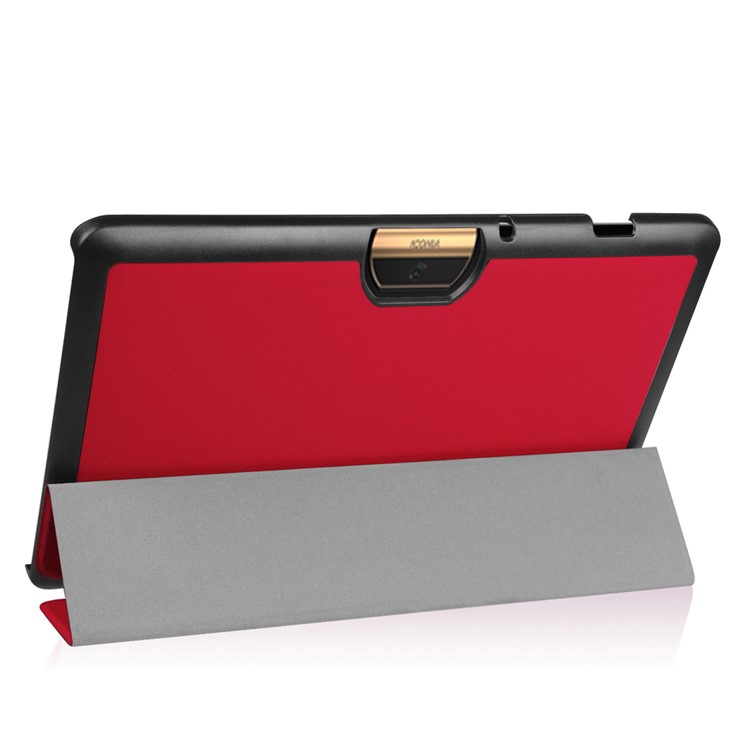 Tri-fold Stand Leather Case Cover for Acer Iconia Tab 10 A3-A40 - Red-3