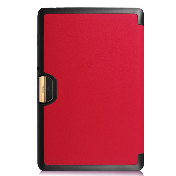Tri-fold Stand Leather Case Cover for Acer Iconia Tab 10 A3-A40 - Red-5