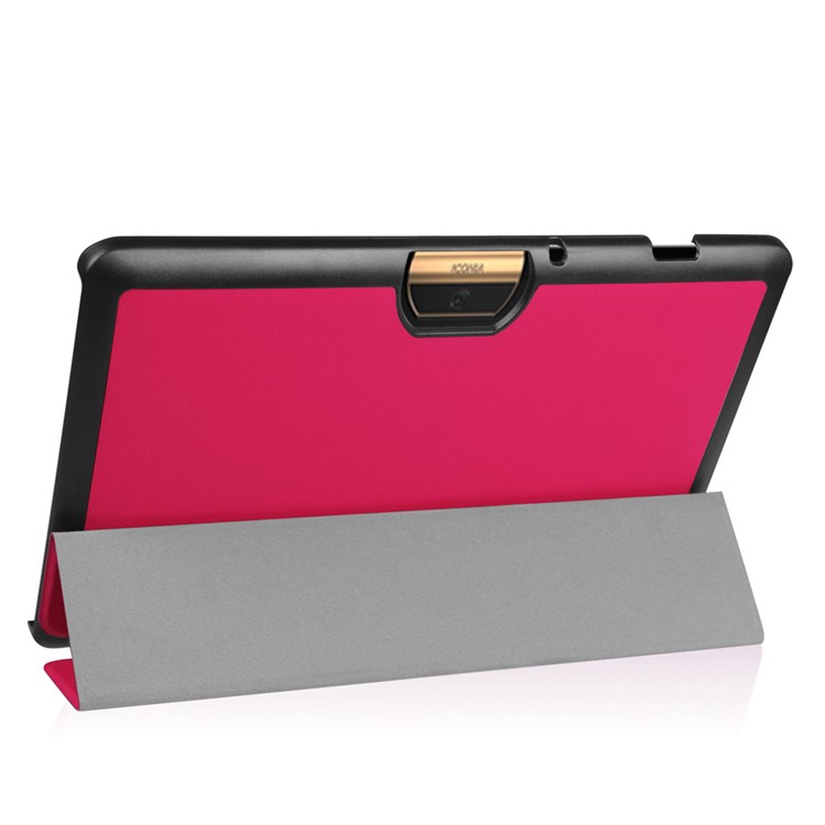 Tri-fold Stand Leather Cover Case for Acer Iconia Tab 10 A3-A40 - Rose-3