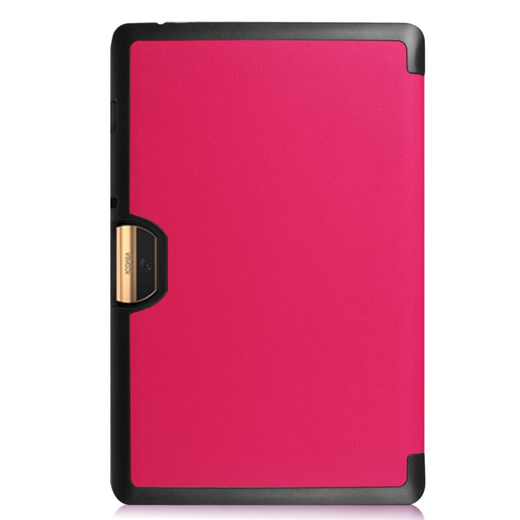 Tri-fold Stand Leather Cover Case for Acer Iconia Tab 10 A3-A40 - Rose-5