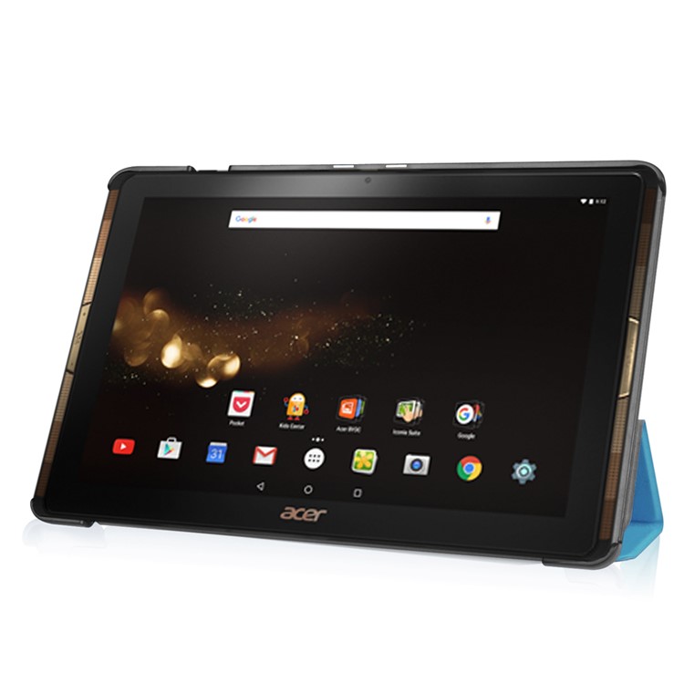 PU Leather Cover with Tri-fold Stand for Acer Iconia Tab 10 A3-A40 - Baby Blue-2