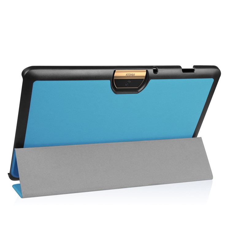 PU Leather Cover with Tri-fold Stand for Acer Iconia Tab 10 A3-A40 - Baby Blue-3