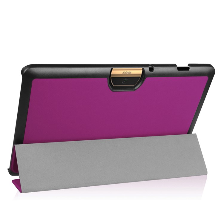 Tri-fold Stand Leather Protective Case for Acer Iconia Tab 10 A3-A40 - Purple-3