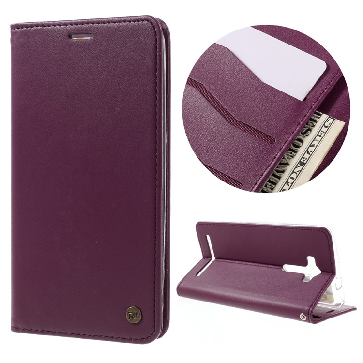 ROAR KOREA Only One Leather Stand Cover for Asus Zenfone 2 Laser ZE550KL 5.5-inch - Wine Red-1