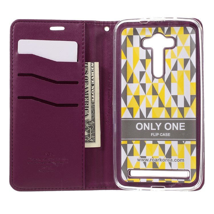 ROAR KOREA Only One Leather Stand Cover for Asus Zenfone 2 Laser ZE550KL 5.5-inch - Wine Red-6