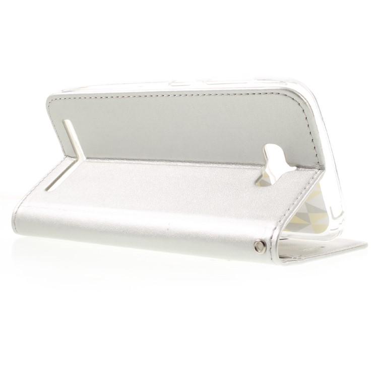 ROAR KOREA Only One Flip Case PU Leather Cover for Asus Zenfone Max ZC550KL - Silver-5