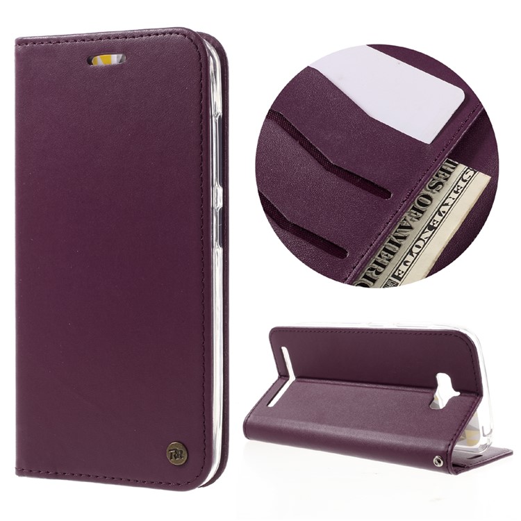 ROAR KOREA Only One Flip Wallet Leather Case for Asus Zenfone Max ZC550KL - Wine Red-1