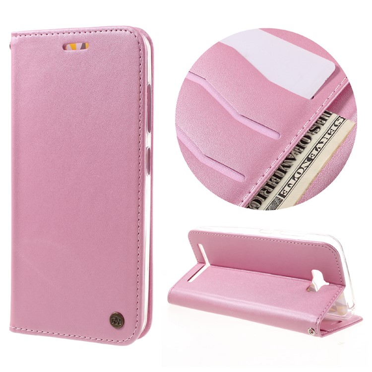 ROAR KOREA Only One Flip Wallet PU Leather Cover for Asus Zenfone Max ZC550KL - Pink-1