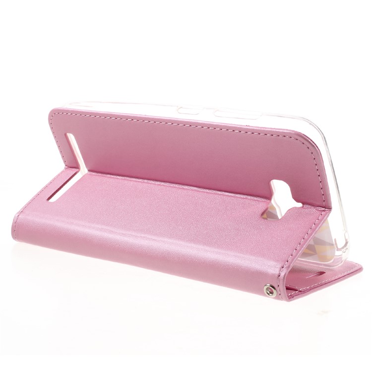 ROAR KOREA Only One Flip Wallet PU Leather Cover for Asus Zenfone Max ZC550KL - Pink-5