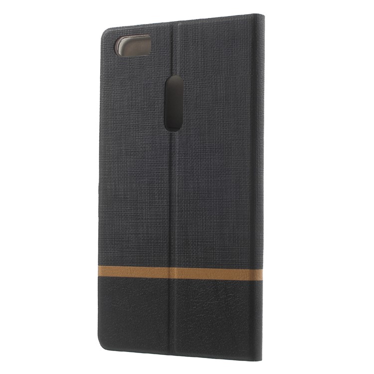 Assorted Color Cross Texture Leather Shell for Asus Zenfone 3 Ultra ZU680KL - Black-2